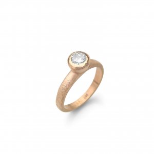 Debra Fallowfield |  Textured Rose Gold Moissanite | McATamney Gallery and Design Store | Geraldine NZ